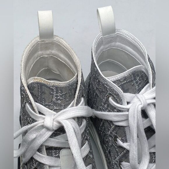 Dior B23 High Top 'Dior Oblique - Ruthenium Jacquard Sneakers size 43/us size 10 - Picture 10 of 15